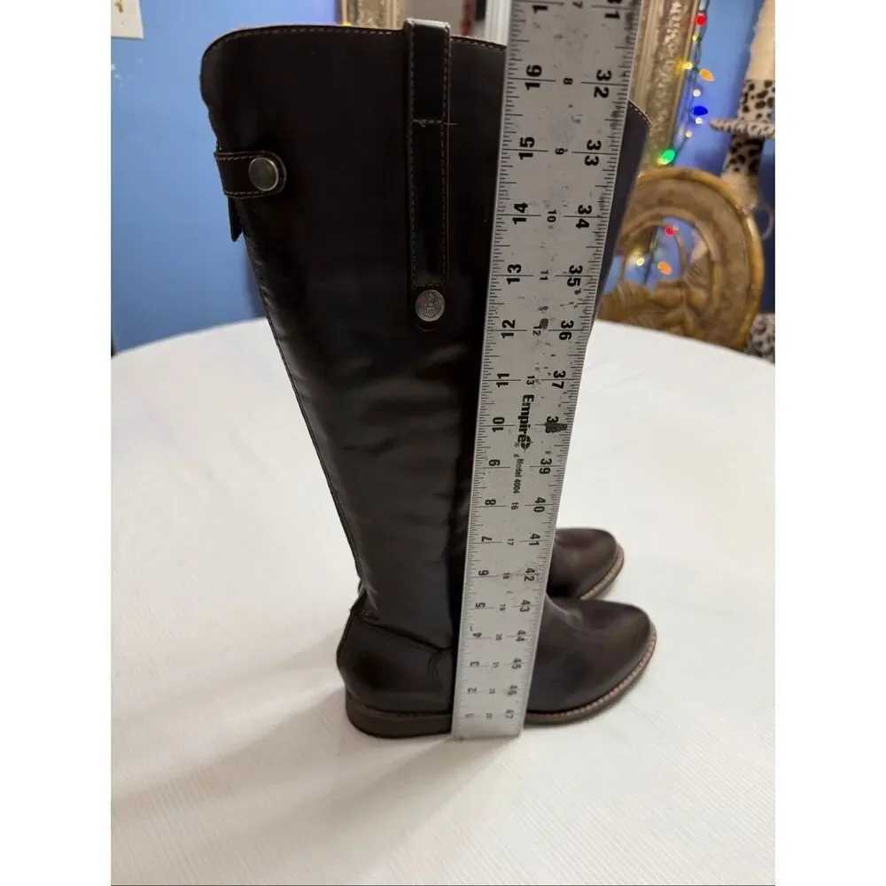 Matisse Women’s Brown Leather Yorker Wide Calf Riding Boots Size 6 New